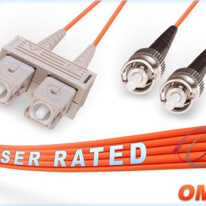 OM1 SC ST Duplex Fiber Patch Cable 62.5/125 Multimode - 12 Meter